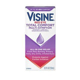 Visine Red Eye Total Comfort Multi-Symptom eye drops box for red, irritated eyes relief