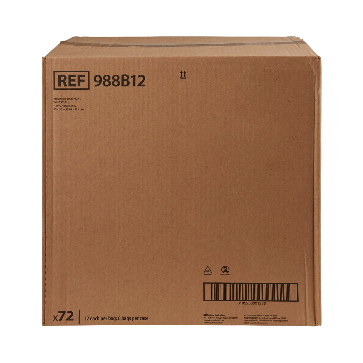 Cardinal Health, Breathable Underpads, Wings Plus, 23" X 36"