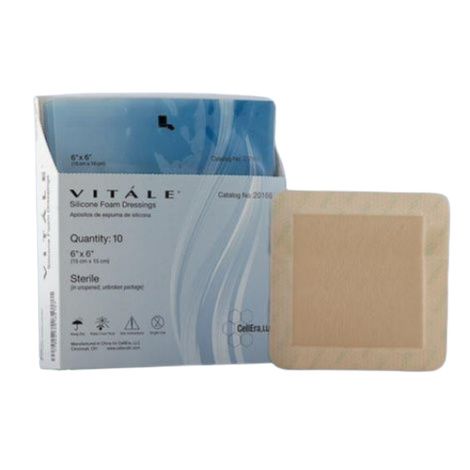 Vitale Silicone Super-absorbent Dressings, 6" X 7"