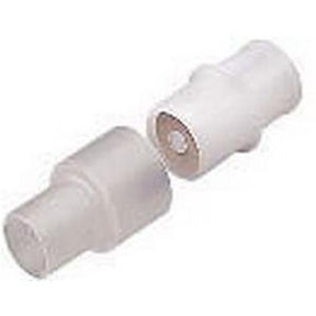Medical oxygen tubing connectors on white background, respiratory supply accessory