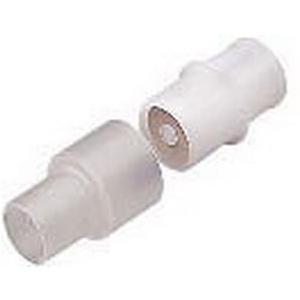 Medical oxygen tubing connectors on white background, respiratory supply accessory