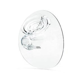 Clear adhesive medical infusion set with tubing on a white background