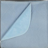 Quilted waterproof bed pad with corner folded, absorbent incontinence underpad