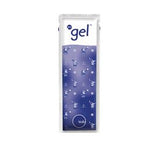 Rectangular medical gel pack with playful blue and white pattern, for medical supplies