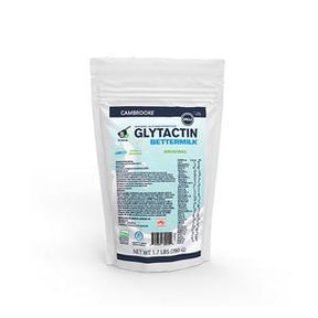 Back of Glytactin Bettermilk powder bag, nutritional information visible, medical nutrition product