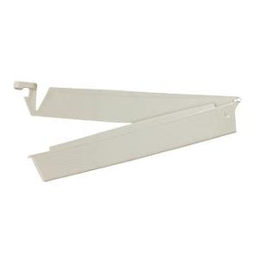 White plastic grabber tool for medical supply or mobility aid, isolated on white background