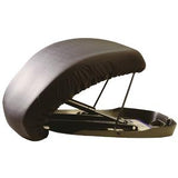 Portable lift assist cushion with black cover for easy seating support