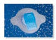 Water-resistant medical adhesive patch with blue sensor on wet surface