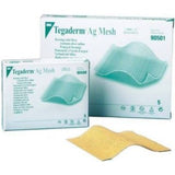 Tegaderm Ag Mesh sterile wound dressing with antimicrobial silver, product boxes and mesh pad