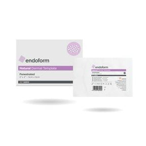 Endoform natural dermal template fenestrated medical wound dressing packaging