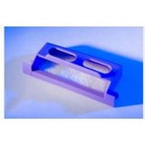 Purple medical device holder with slots, suitable for organizing home medical supplies