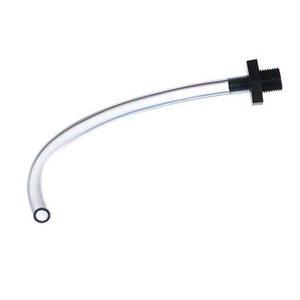 Clear replacement medical tubing with black plastic connector for home medical devices