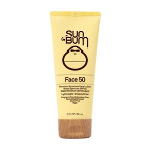 Sun Bum Face 50 sunscreen lotion tube for sensitive skin, broad spectrum SPF 50, 88 ml