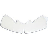 Transparent adhesive medical patch for chronic condition care on white background