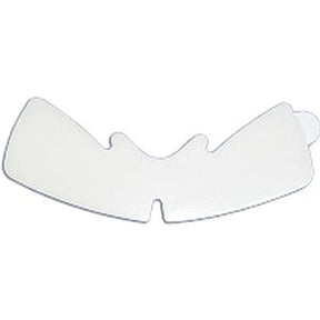 Transparent adhesive medical patch for chronic condition care on white background