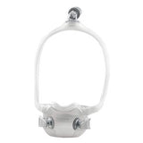 Full face CPAP mask with headgear for sleep apnea therapy, front view on white background