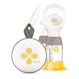 Electric breast pump with control unit and bottles, designed for home medical use