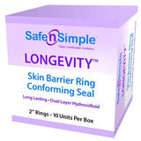 Box of skin barrier ring conforming seals for ostomy care, 2-inch rings, 10 units per box
