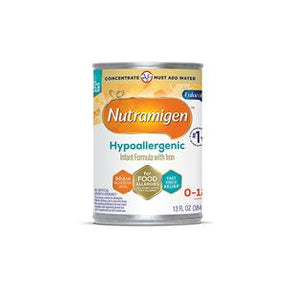 Nutramigen hypoallergenic infant formula with iron can for babies 0-12 months