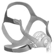Adjustable CPAP nasal mask with headgear for sleep apnea therapy, shown on white background
