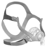 Adjustable CPAP nasal mask with headgear for sleep apnea therapy, shown on white background