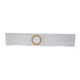 White elastic ostomy support belt with center opening for medical use