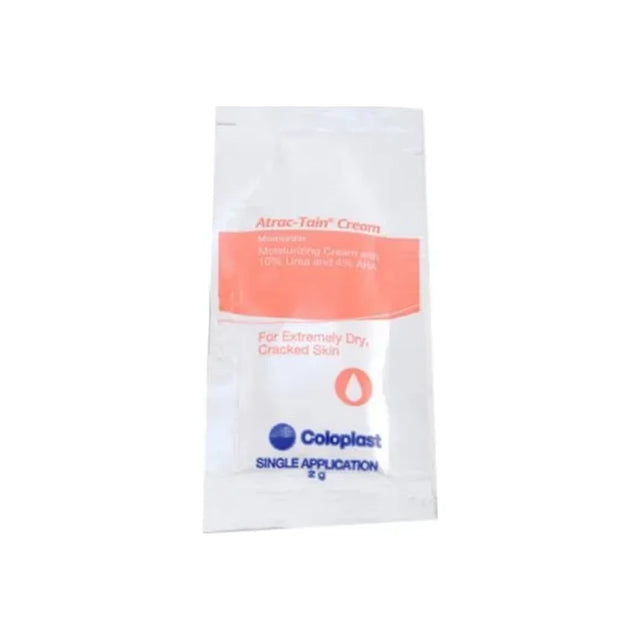 Atrac-Tain Cream single-use packet for dry, cracked skin, moisturizing medical supply