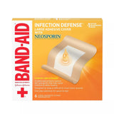 J&j Band-aid Infection Defense, Large, Adhesive Cover, 6 Count