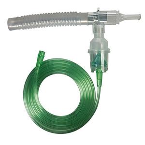 Nebulizer kit with green tubing and mouthpiece for home respiratory therapy