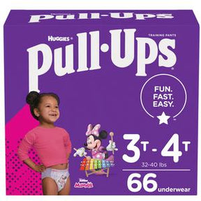 Huggies Pull-Ups training pants for toddlers, Minnie Mouse design, 3T-4T, 66 count pack