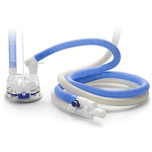 Breathing circuit tubing with humidifier chamber for respiratory therapy