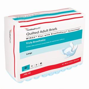 Wings Plus Quilted Brief With Breatheeasy Technology, Large, 45" - 58"