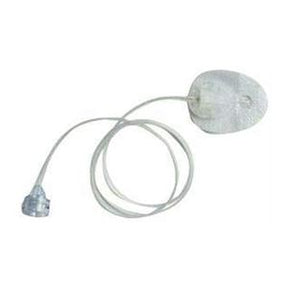 Medical adhesive patch with attached clear tubing for home health care supplies