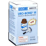 Box of Uro-Bond III brush-on silicone medical adhesive in 1.5 fl oz bottle