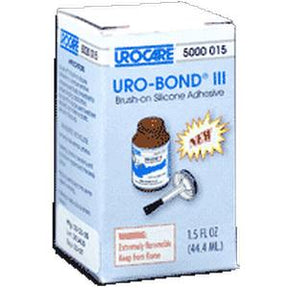 Box of Uro-Bond III brush-on silicone medical adhesive in 1.5 fl oz bottle