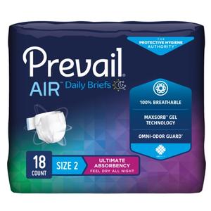 Prevail Air Plus Briefs Size 2, Large, 45"-62" - Replaces Items Fqpvbng013 & Fqair013