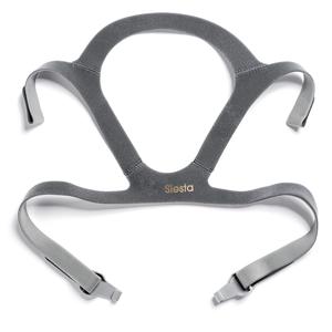 Adjustable gray CPAP mask headgear with four straps for sleep apnea therapy