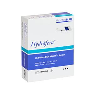 Hydrofera Blue Ready Border Antibacterial Foam Dressing With Silicone Border, 4" X 4"