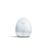 White portable breast pump on plain background, medical supply for home use
