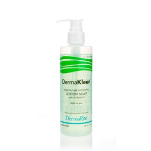 DermaKleen antiseptic lotion soap bottle with pump dispenser, for mild skin cleansing