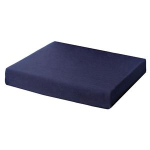 Navy blue rectangular foam seat cushion for medical comfort and wheelchair support