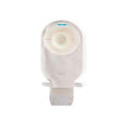 Closed ostomy pouch for medical use with adhesive barrier and drainable outlet