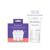 Lansinoh breastmilk storage bags box and individual clear storage bag for safe milk storage