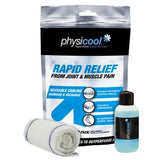 Reusable cooling bandage and bottle set for joint and muscle pain relief