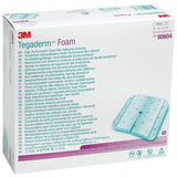 3M Tegaderm foam adhesive dressing box, medical wound care supply on white background