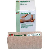 Rosidal K compression bandage roll with product box for medical and wound care