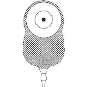 Closed ostomy bag with filter and drainage spout, essential medical supply