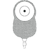 Closed ostomy bag with filter and drainage spout, essential medical supply