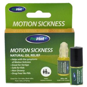 ProVent motion sickness natural oil relief roll-on for travel, non-drowsy, family safe
