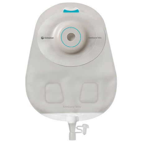 Coloplast SenSura Mio drainable ostomy pouch with adhesive barrier, front view
